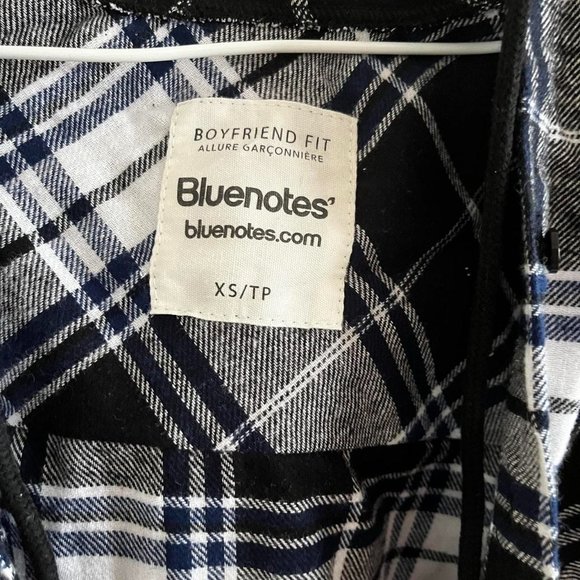 Bluenotes hooded boyfriend flannel size xs - Picture 2 of 3